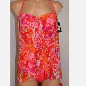 NWT Ralph Lauren Swimsuit Bikini 1 One piece Fly Away Orange